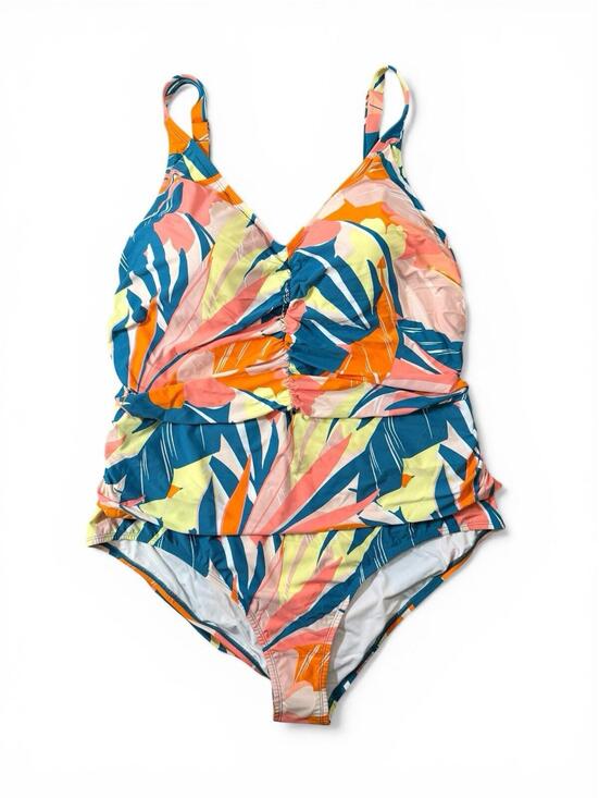 Jantzen Other - Jantzen One Piece Swimsuit Paradise Palms Tropical Floral Size 24W